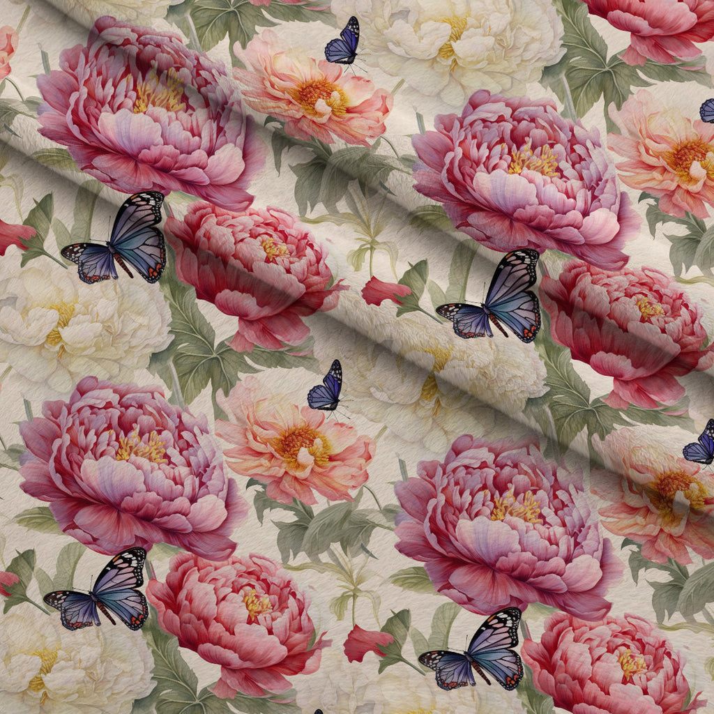 Butterfly Dance Pattern 4 Fleece Fabric — fleece fabric folded close-up preview (mv-fleece-v1:lying)