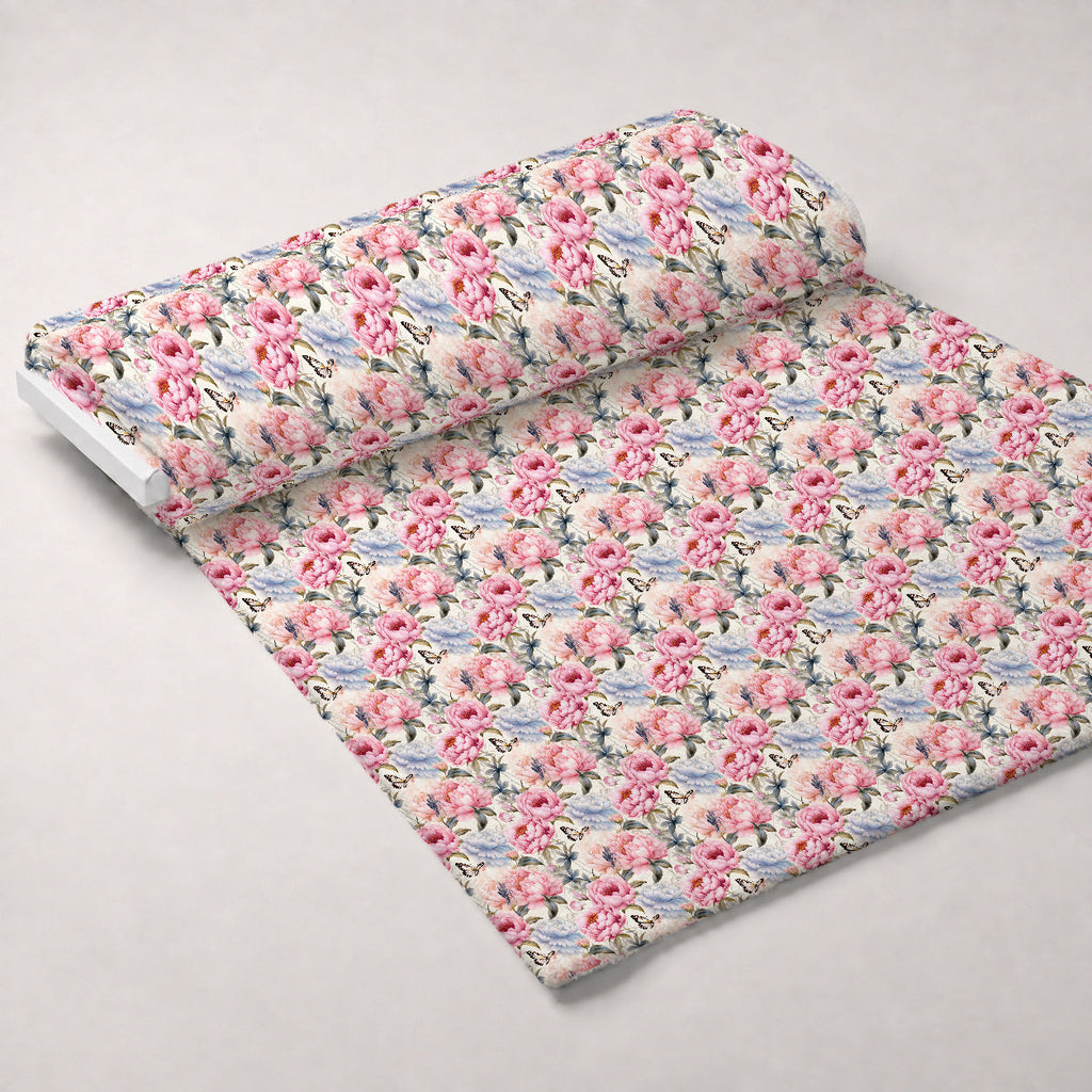 Butterfly Dance Pattern 5 Fleece Fabric — fleece fabric unrolled bolt preview (mv-fleece-v1:bolt)