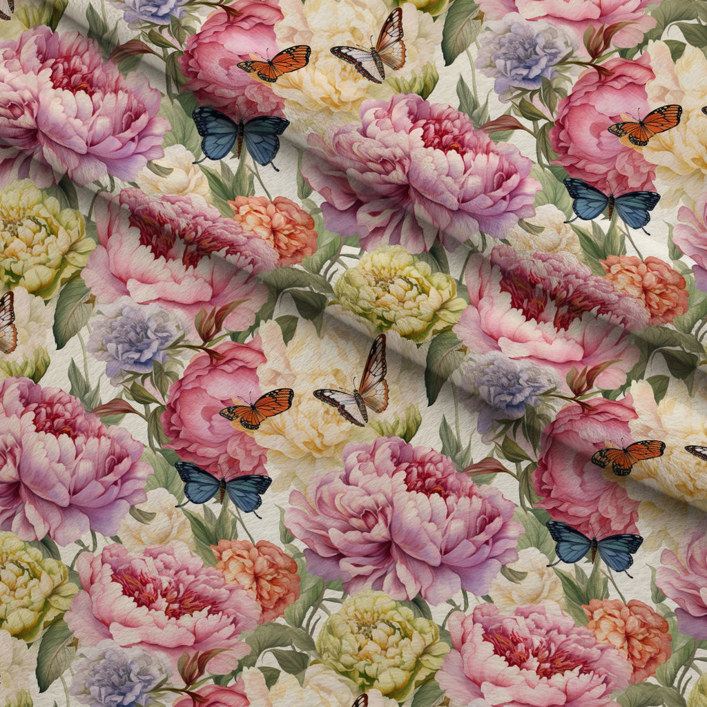 Butterfly Dance Pattern 7 Fleece Fabric — fleece fabric folded close-up preview (mv-fleece-v1:lying)