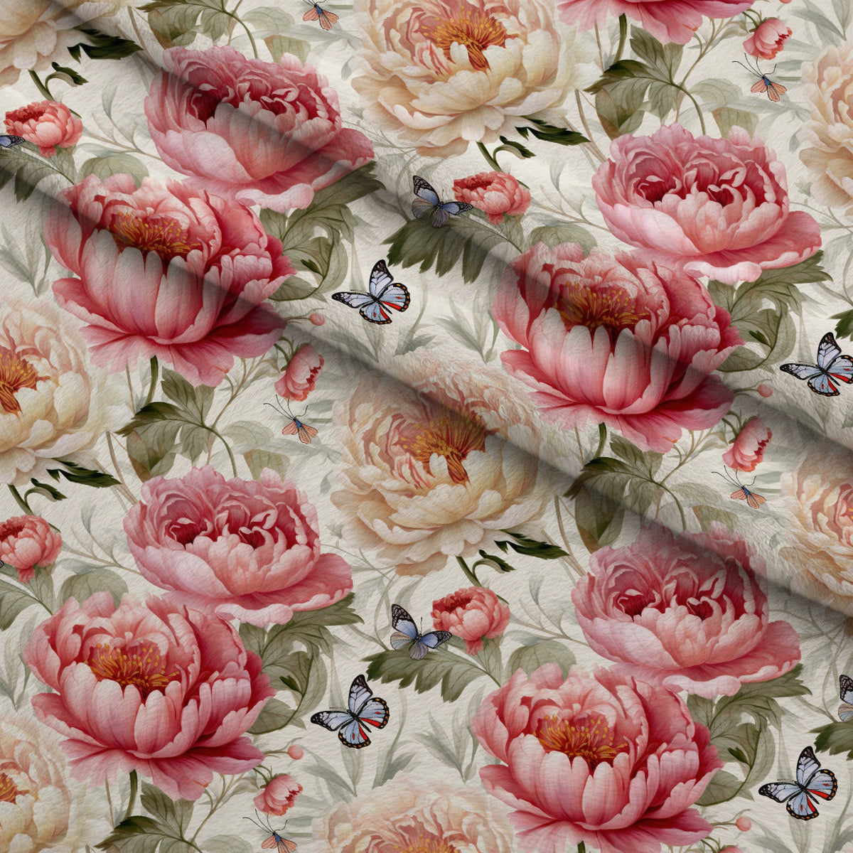 Butterfly Dance Pattern 8 Fleece Fabric — fleece fabric folded close-up preview (mv-fleece-v1:lying)