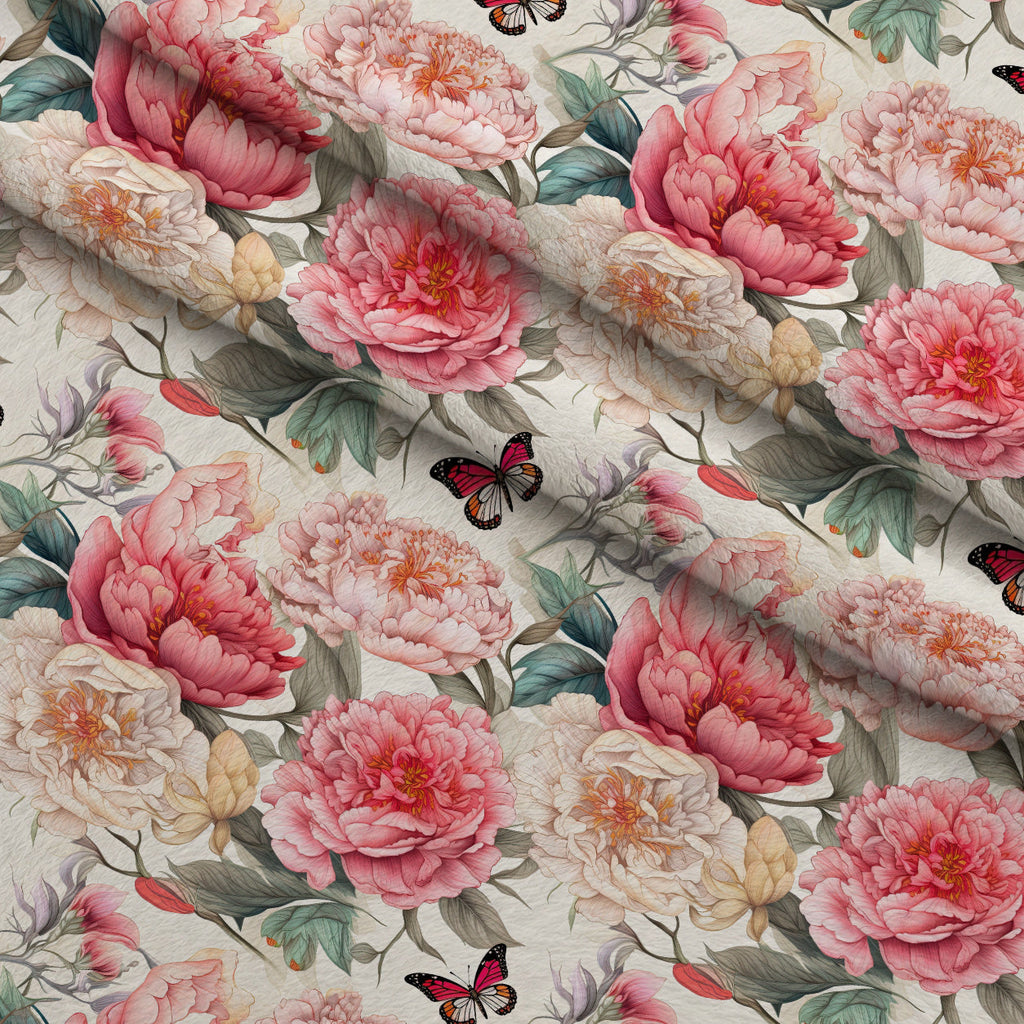 Butterfly Dance Pattern 9 Fleece Fabric — fleece fabric folded close-up preview (mv-fleece-v1:lying)