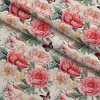 Butterfly Dance Pattern 9 Fleece Fabric — fleece fabric folded close-up preview (mv-fleece-v1:lying)