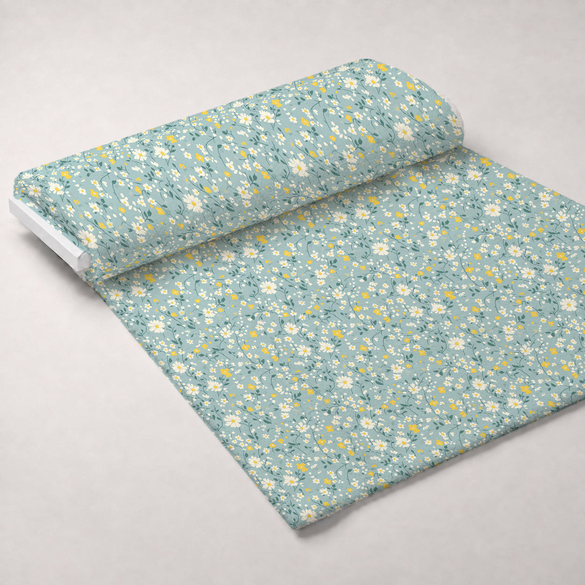 Buttermilk Blossoms Pattern 13 Fleece Fabric — fleece fabric unrolled bolt preview (mv-fleece-v1:bolt)