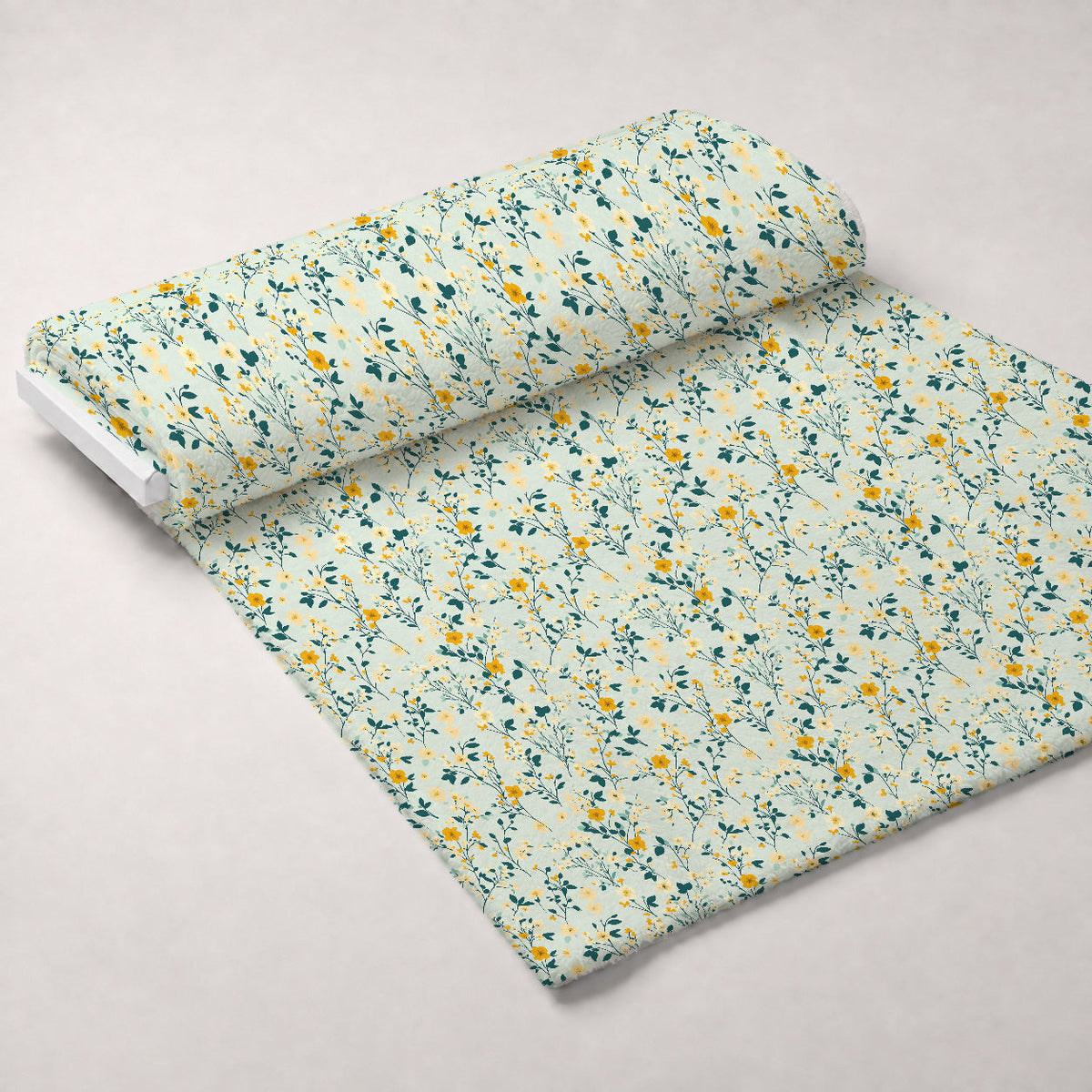 Buttermilk Blossoms Pattern 18 Fleece Fabric — fleece fabric unrolled bolt preview (mv-fleece-v1:bolt)