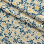 Buttermilk Blossoms Pattern 20 Fleece Fabric — fleece fabric folded close-up preview (mv-fleece-v1:lying)