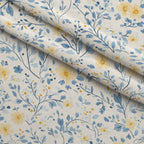 Buttermilk Blossoms Pattern 3 Fleece Fabric — fleece fabric folded close-up preview (mv-fleece-v1:lying)