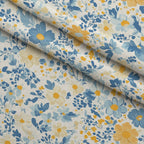 Buttermilk Blossoms Pattern 8 Fleece Fabric — fleece fabric folded close-up preview (mv-fleece-v1:lying)