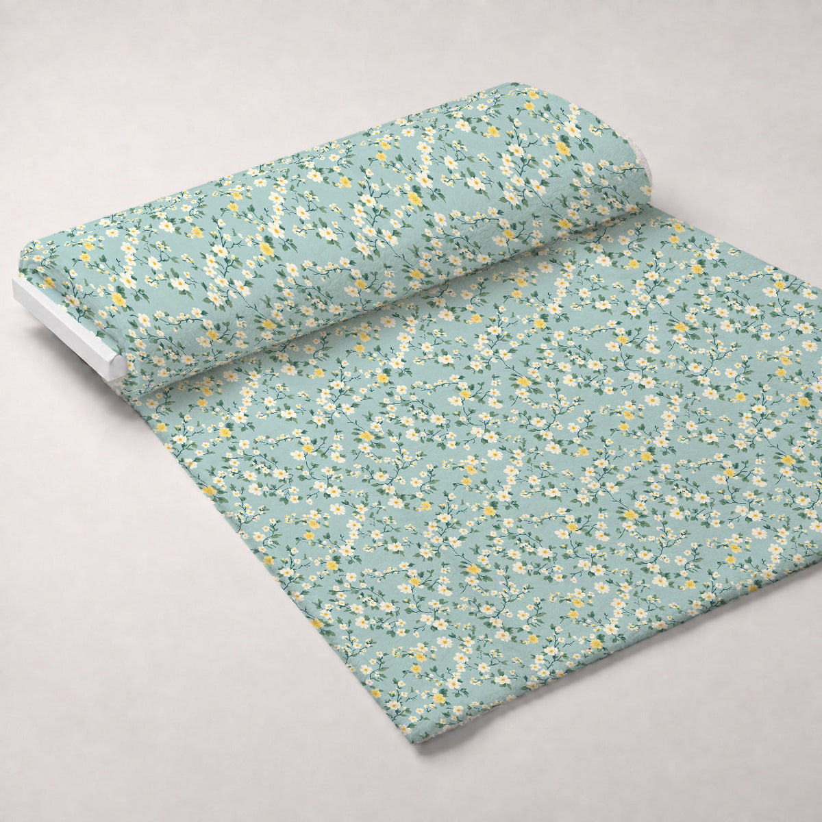 Buttermilk Blossoms Pattern 9 Fleece Fabric — fleece fabric unrolled bolt preview (mv-fleece-v1:bolt)