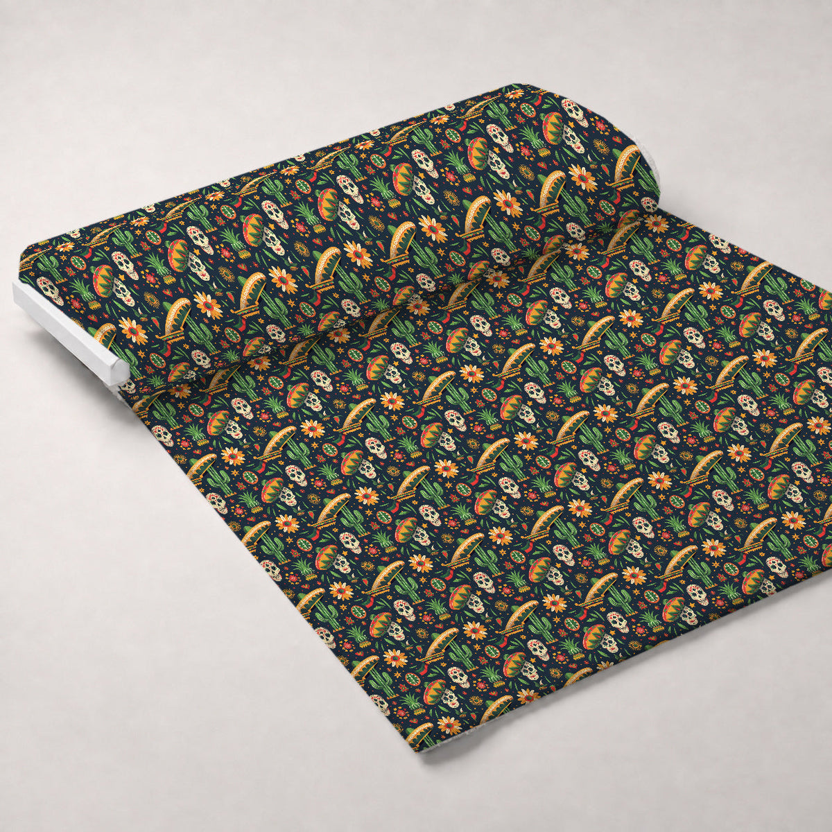 Cactus Fiesta Pattern 11 Fleece Fabric — fleece fabric unrolled bolt preview (mv-fleece-v1:bolt)