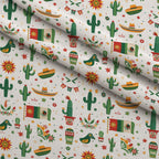 Cactus Fiesta Pattern 14 Fleece Fabric — fleece fabric folded close-up preview (mv-fleece-v1:lying)