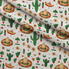 Cactus Fiesta Pattern 17 Fleece Fabric — fleece fabric folded close-up preview (mv-fleece-v1:lying)