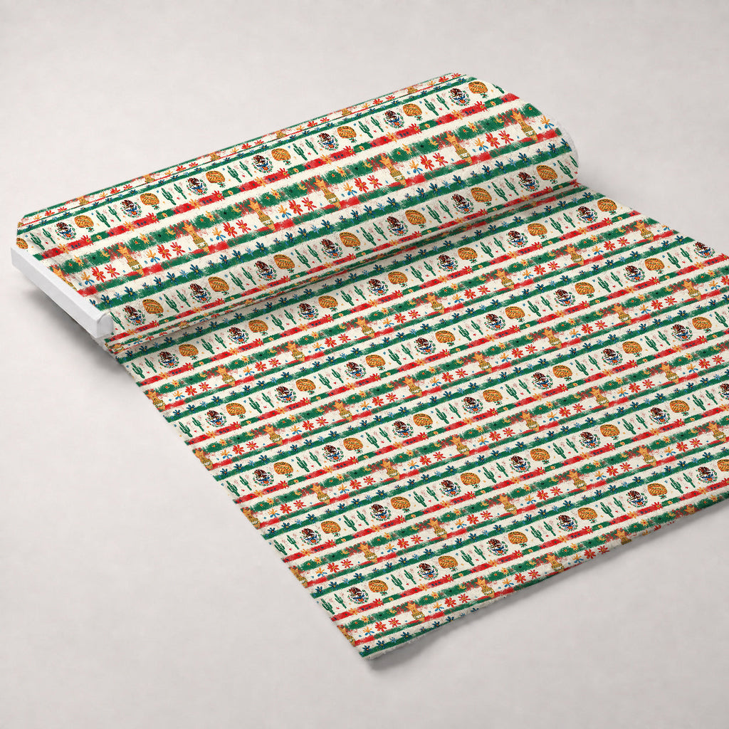 Cactus Fiesta Pattern 18 Fleece Fabric — fleece fabric unrolled bolt preview (mv-fleece-v1:bolt)