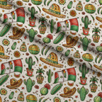 Cactus Fiesta Pattern 7 Fleece Fabric — fleece fabric folded close-up preview (mv-fleece-v1:lying)