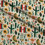 Cactus Fiesta Pattern 9 Fleece Fabric — fleece fabric folded close-up preview (mv-fleece-v1:lying)