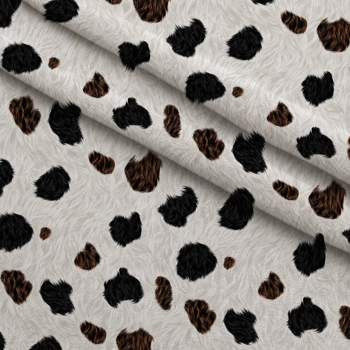 Calico Patches Pattern 11 Fleece Fabric — fleece fabric folded close-up preview (mv-fleece-v1:lying)