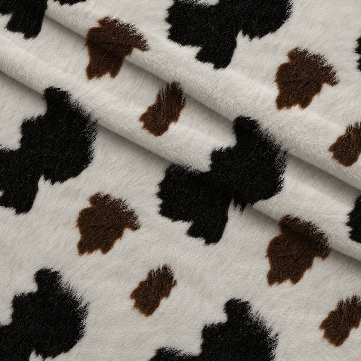 Calico Patches Pattern 12 Fleece Fabric — fleece fabric folded close-up preview (mv-fleece-v1:lying)