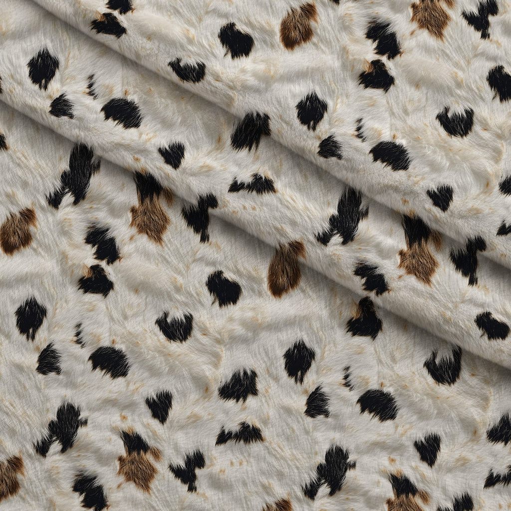 Calico Patches Pattern 13 Fleece Fabric — fleece fabric folded close-up preview (mv-fleece-v1:lying)