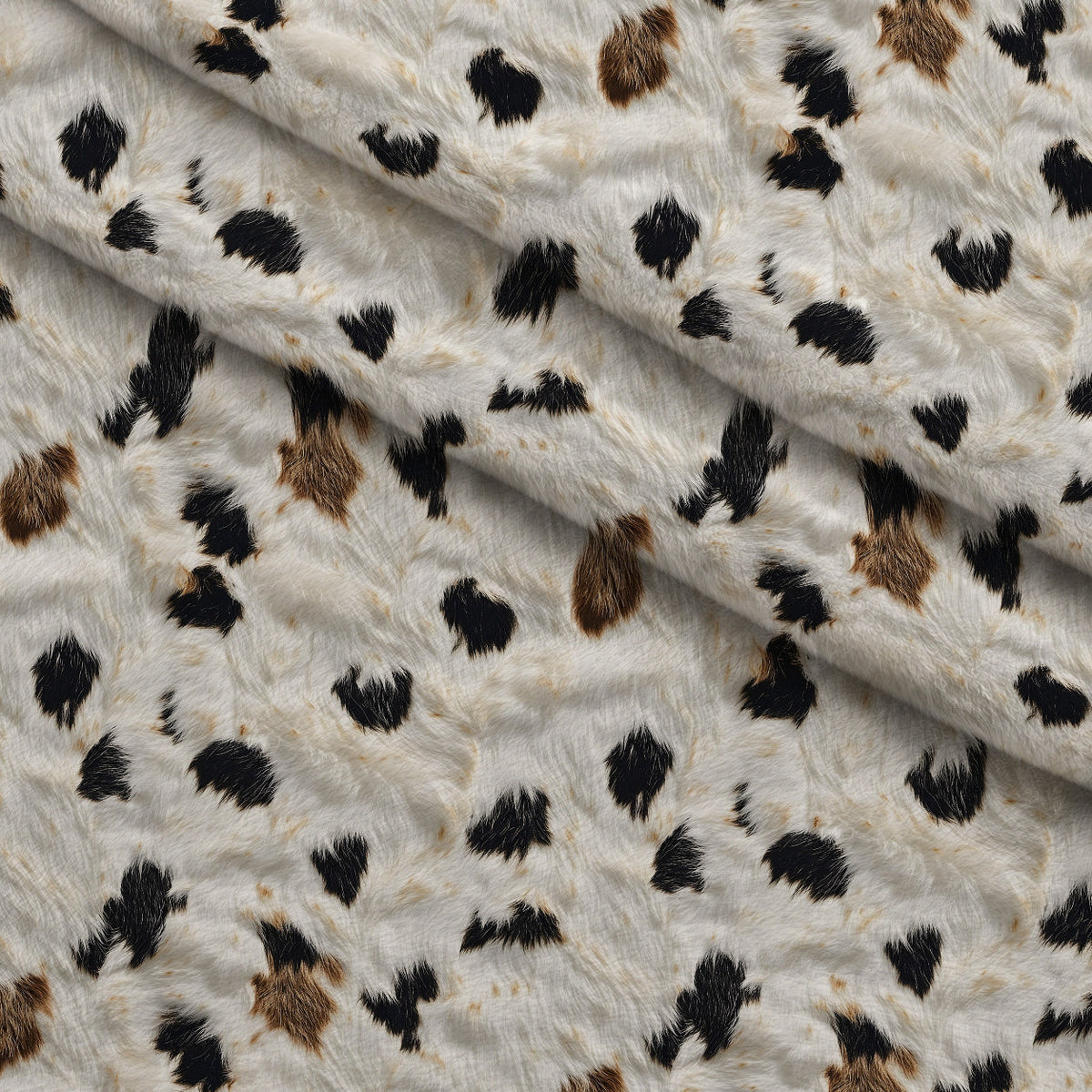 Calico Patches Pattern 13 Fleece Fabric — fleece fabric folded close-up preview (mv-fleece-v1:lying)