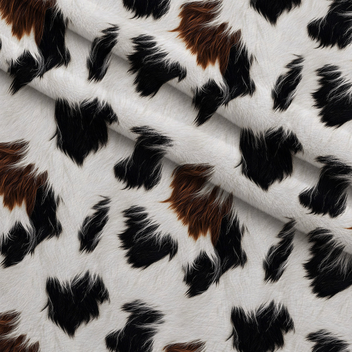 Calico Patches Pattern 14 Fleece Fabric — fleece fabric folded close-up preview (mv-fleece-v1:lying)