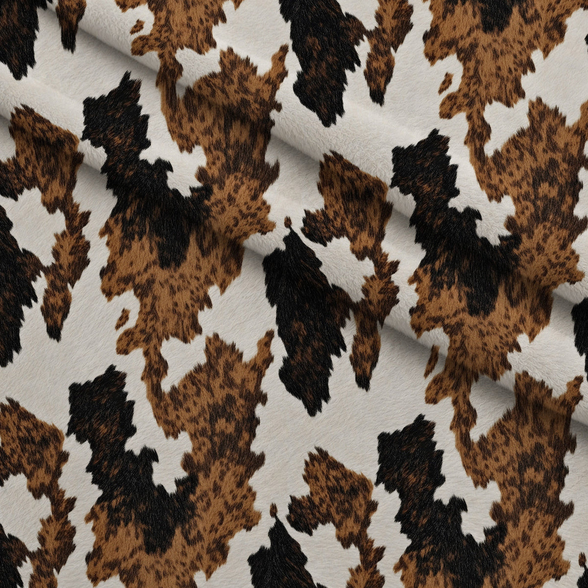 Calico Patches Pattern 5 Fleece Fabric — fleece fabric folded close-up preview (mv-fleece-v1:lying)