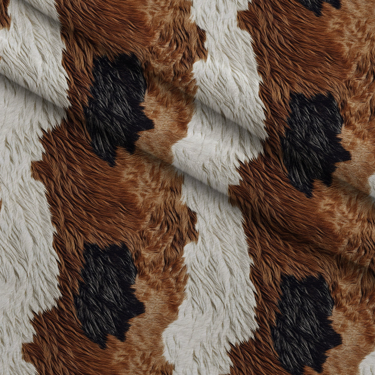 Calico Patches Pattern 9 Fleece Fabric — fleece fabric folded close-up preview (mv-fleece-v1:lying)