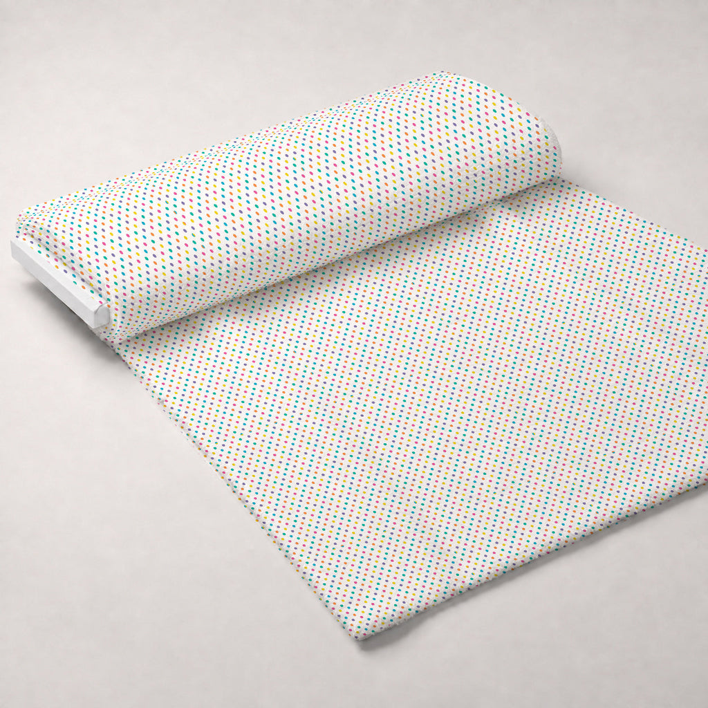 Candy Dots Pattern 17 Fleece Fabric — fleece fabric unrolled bolt preview (mv-fleece-v1:bolt)