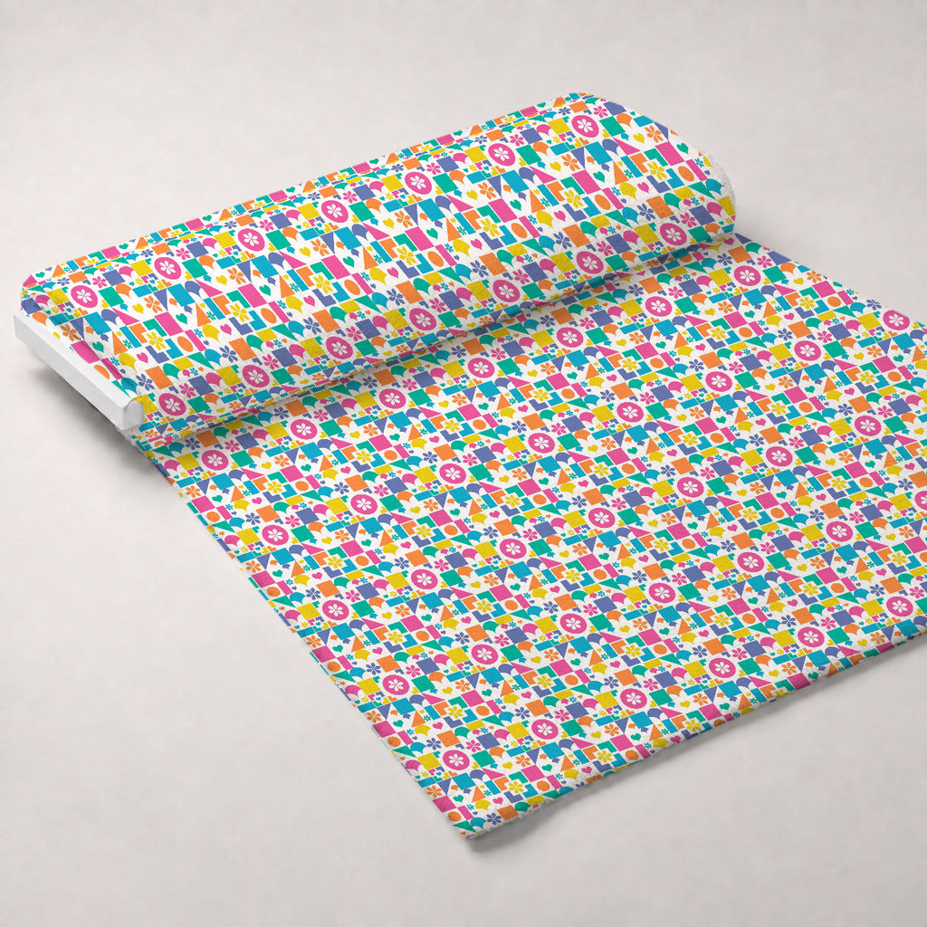 Candy Dots Pattern 19 Fleece Fabric — fleece fabric unrolled bolt preview (mv-fleece-v1:bolt)