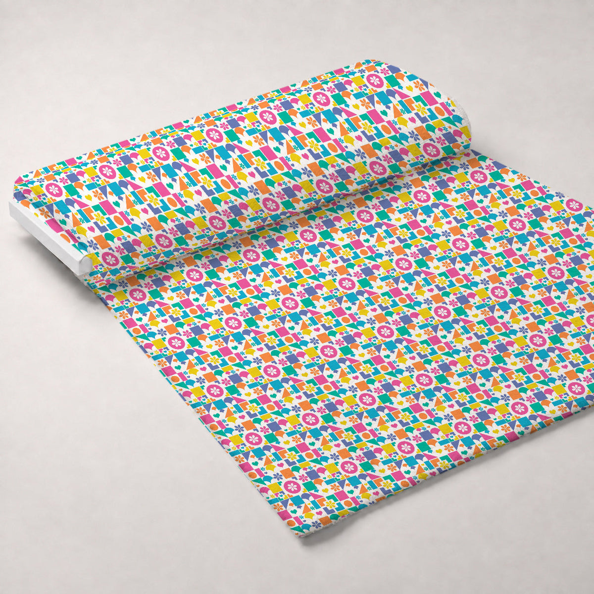 Candy Dots Pattern 19 Fleece Fabric — fleece fabric unrolled bolt preview (mv-fleece-v1:bolt)