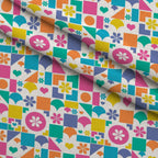 Candy Dots Pattern 19 Fleece Fabric — fleece fabric folded close-up preview (mv-fleece-v1:lying)