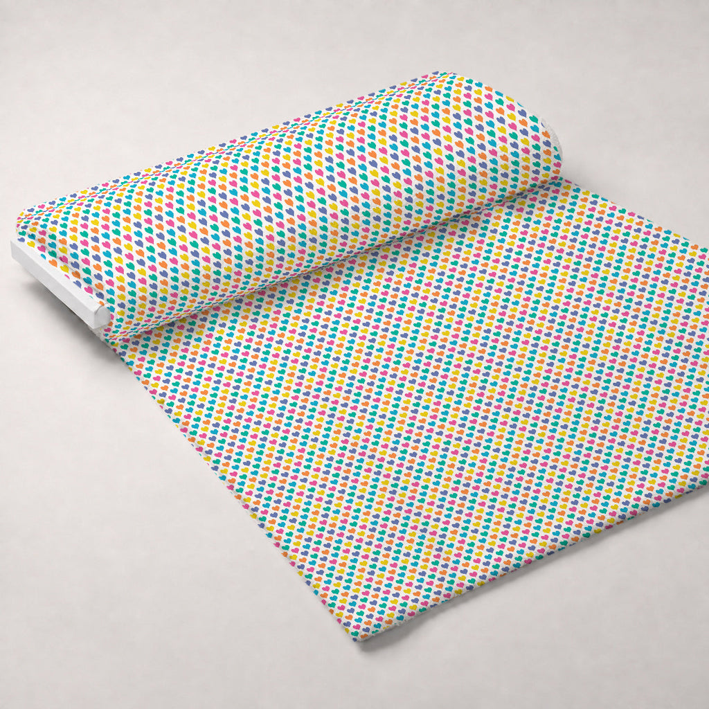 Candy Dots Pattern 4 Fleece Fabric — fleece fabric unrolled bolt preview (mv-fleece-v1:bolt)