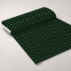 Cannabis Leaves on Black Fleece Fabric — fleece fabric unrolled bolt preview (mv-fleece-v1:bolt)
