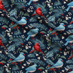 Cardinal Pines Pattern 3 Fleece Fabric — fleece fabric folded close-up preview (mv-fleece-v1:lying)