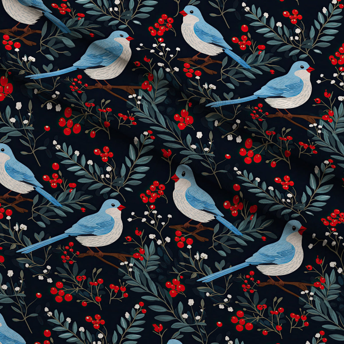 Cardinal Pines Pattern 4 Fleece Fabric — fleece fabric folded close-up preview (mv-fleece-v1:lying)