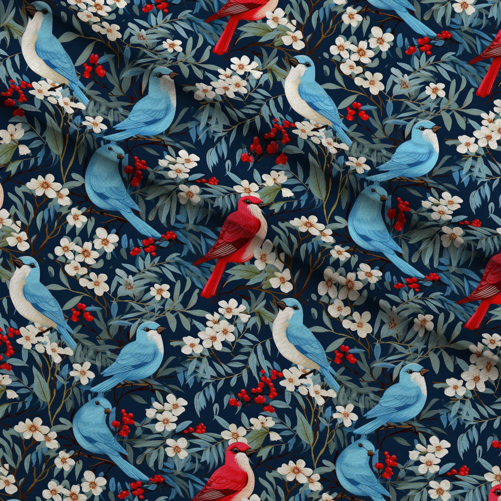 Cardinal Pines Pattern 7 Fleece Fabric — fleece fabric folded close-up preview (mv-fleece-v1:lying)
