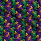 Carnival Plumes Pattern 2 Fleece Fabric — fleece fabric folded close-up preview (mv-fleece-v1:lying)
