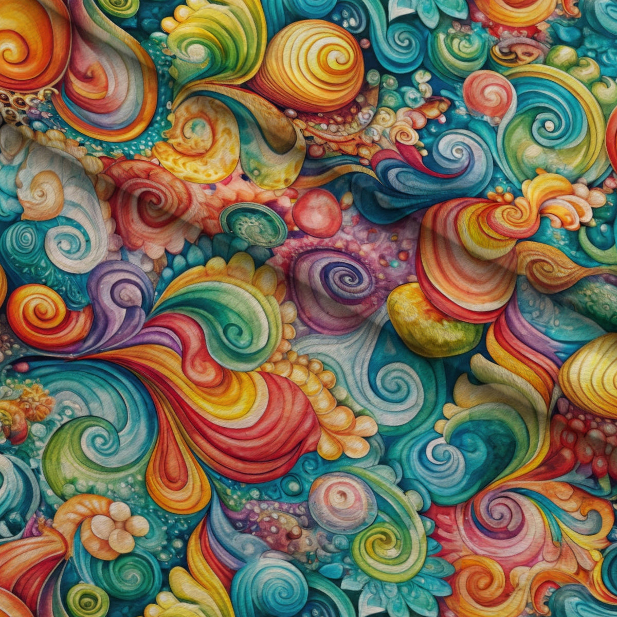 Carnival Swirls Pattern 1 Fleece Fabric — fleece fabric folded close-up preview (mv-fleece-v1:lying)