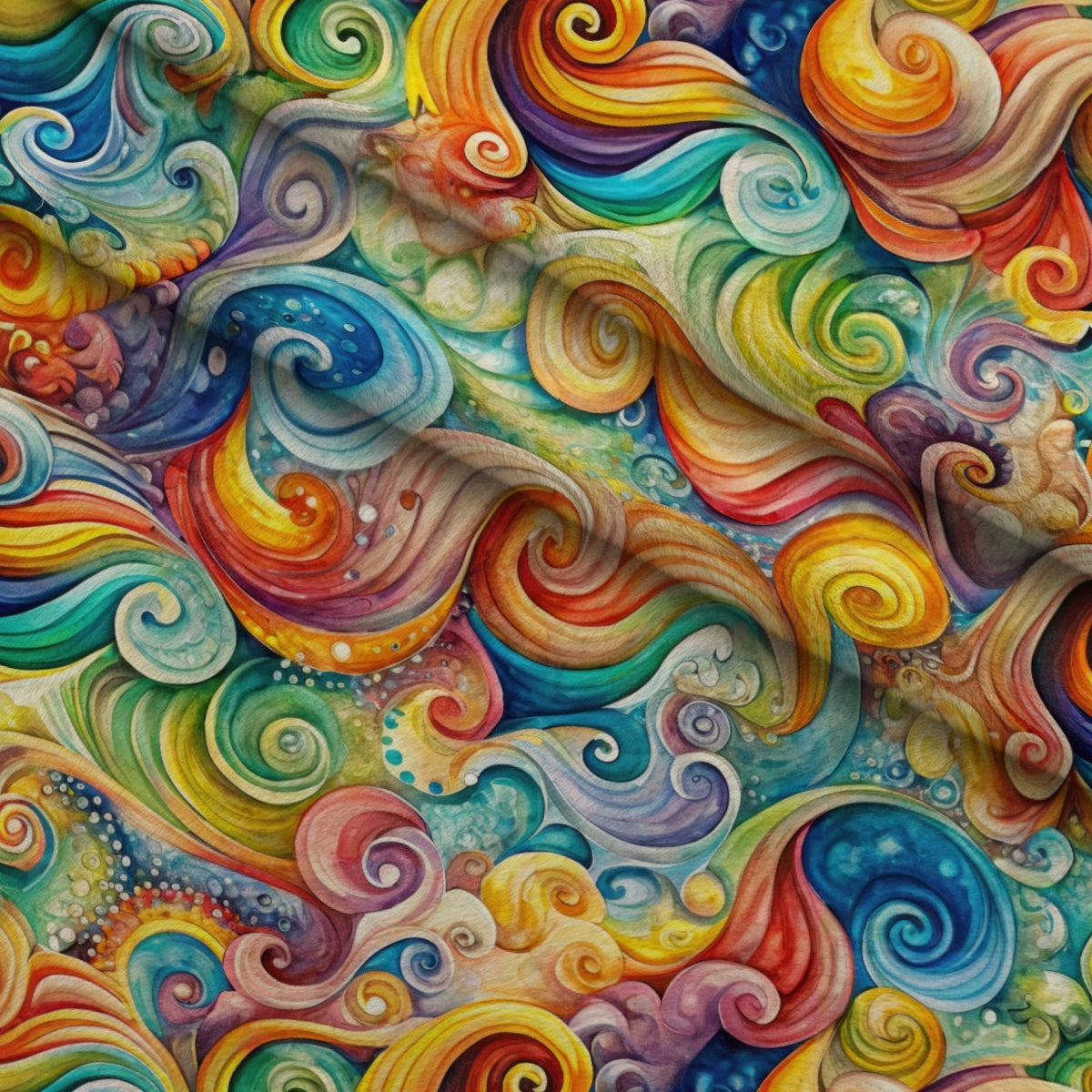 Carnival Swirls Pattern 10 Fleece Fabric — fleece fabric folded close-up preview (mv-fleece-v1:lying)