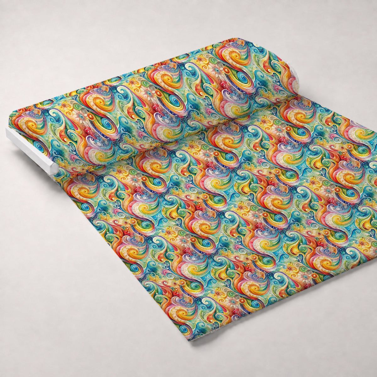 Carnival Swirls Pattern 11 Fleece Fabric — fleece fabric unrolled bolt preview (mv-fleece-v1:bolt)
