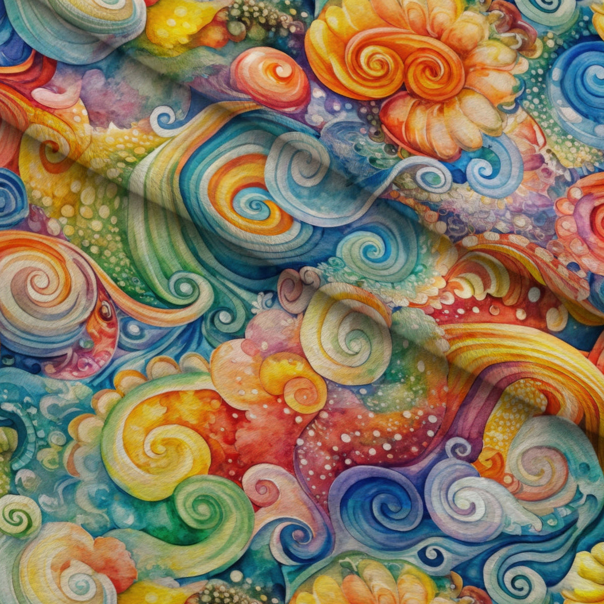 Carnival Swirls Pattern 12 Fleece Fabric — fleece fabric folded close-up preview (mv-fleece-v1:lying)
