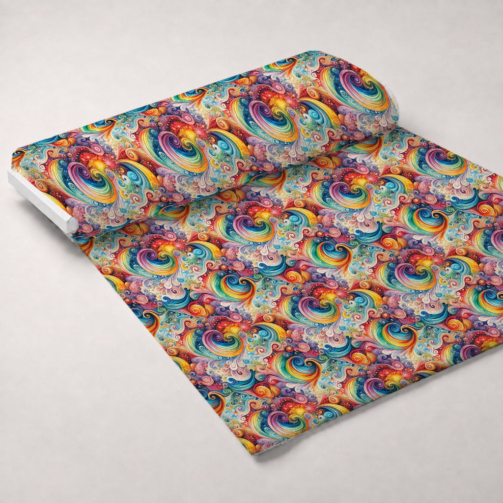 Carnival Swirls Pattern 3 Fleece Fabric — fleece fabric unrolled bolt preview (mv-fleece-v1:bolt)