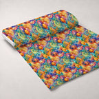 Carnival Swirls Pattern 6 Fleece Fabric — fleece fabric unrolled bolt preview (mv-fleece-v1:bolt)