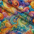 Carnival Swirls Pattern 6 Fleece Fabric — fleece fabric folded close-up preview (mv-fleece-v1:lying)