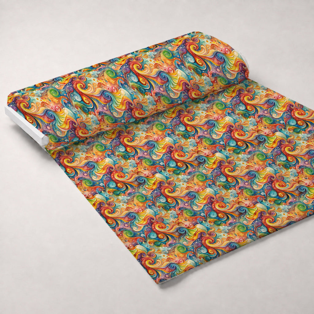 Carnival Swirls Pattern 7 Fleece Fabric — fleece fabric unrolled bolt preview (mv-fleece-v1:bolt)