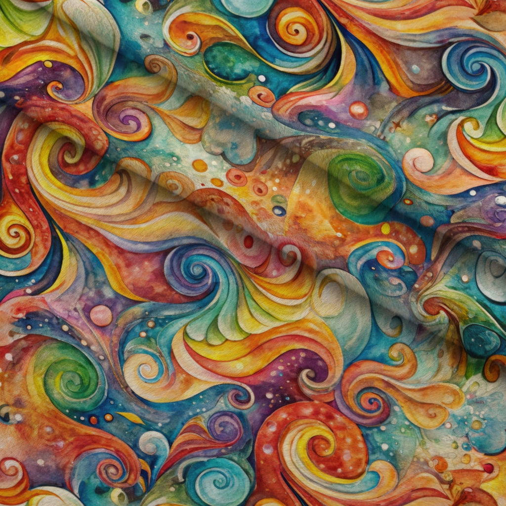 Carnival Swirls Pattern 7 Fleece Fabric — fleece fabric folded close-up preview (mv-fleece-v1:lying)