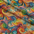Carnival Swirls Pattern 7 Fleece Fabric — fleece fabric folded close-up preview (mv-fleece-v1:lying)