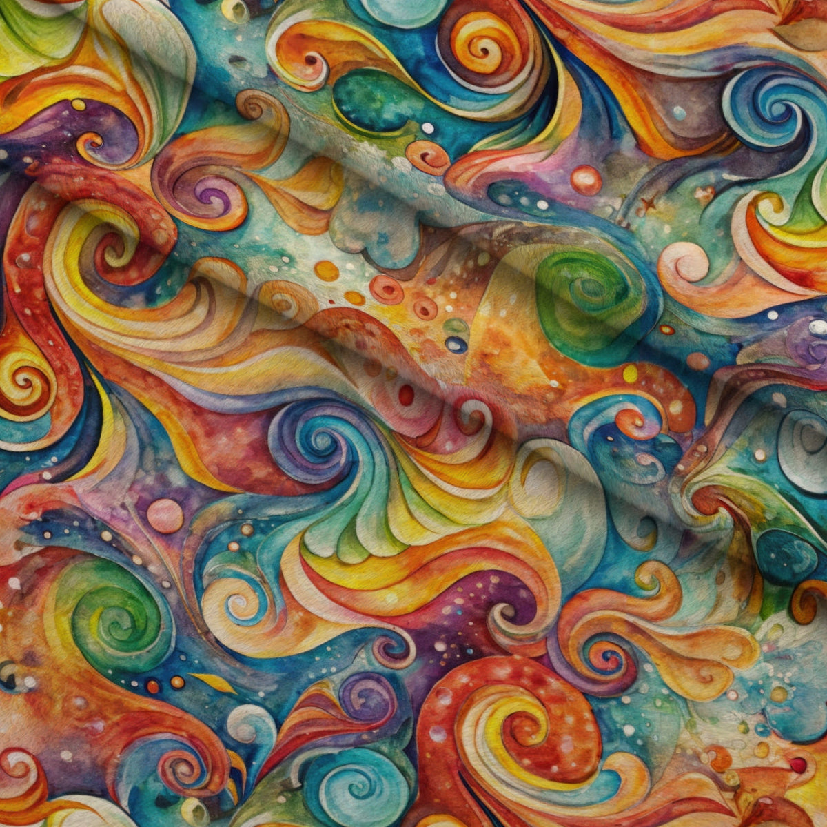 Carnival Swirls Pattern 7 Fleece Fabric — fleece fabric folded close-up preview (mv-fleece-v1:lying)