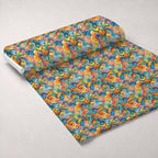 Carnival Swirls Pattern 8 Fleece Fabric — fleece fabric unrolled bolt preview (mv-fleece-v1:bolt)