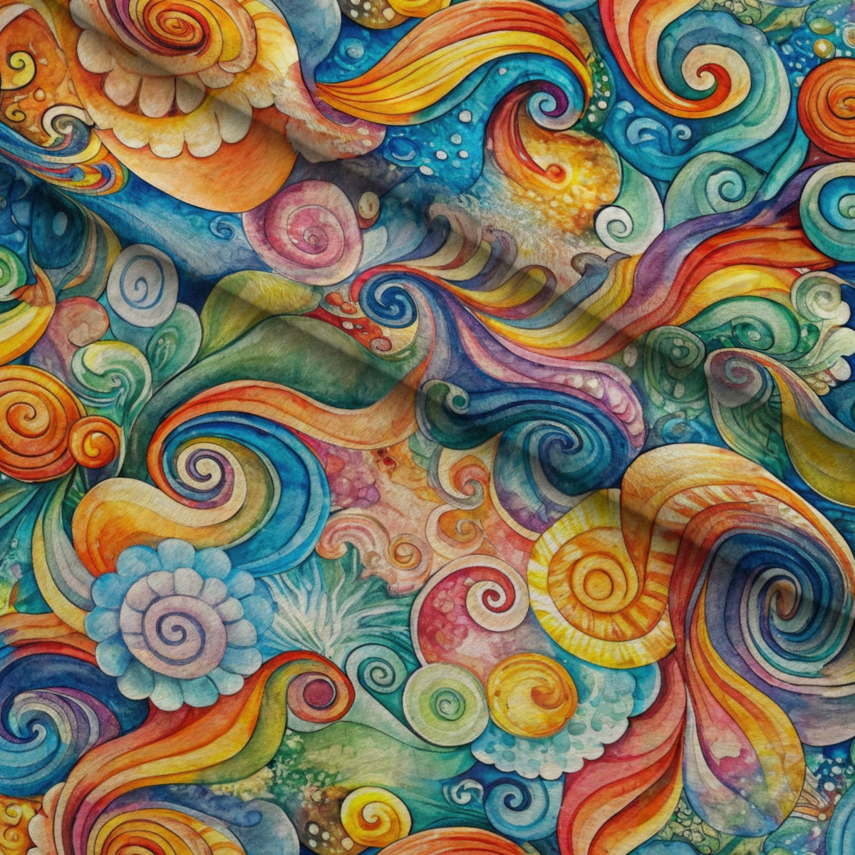 Carnival Swirls Pattern 8 Fleece Fabric — fleece fabric folded close-up preview (mv-fleece-v1:lying)
