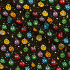 Cartoon Christmas Lights Fleece Fabric — fleece fabric folded close-up preview (mv-fleece-v1:lying)