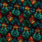 Cathedral Blooms Pattern 2 Fleece Fabric — fleece fabric folded close-up preview (mv-fleece-v1:lying)